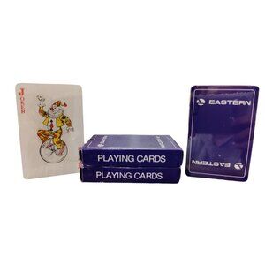 2 Decks Vintage Eastern Airlines Playing Cards Bridge Size New Open Box